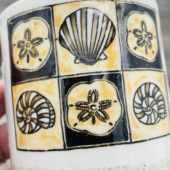 Vintage Otagiri Japan Seashell Collection Coffee Tea Stoneware Mug Beach Theme - Picture 6 of 8